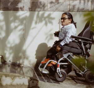 man sitting in wheelchair
