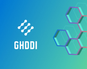 GHDDI logo against blue background