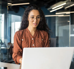 Person at a laptop