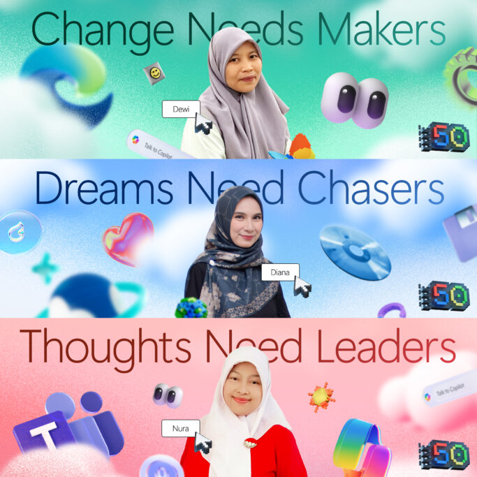 3 women with text
